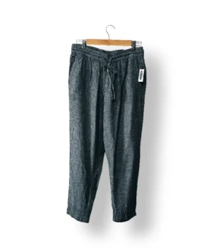 Pantalón Celeste Tipo Lino con Cintura Elástica (Talla M, Nuevo con Etiqueta)