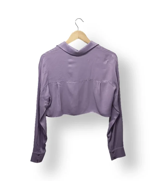 Blusa satinada lavanda Bershka – Talla XS/S