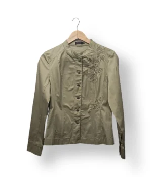 Chaqueta verde  con bordado  Liola, Talla S