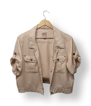 Chaqueta corta color damasco Guess-Talla L/XL