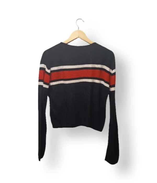 Sweater H&M con franjas rojas y beige – Talla M