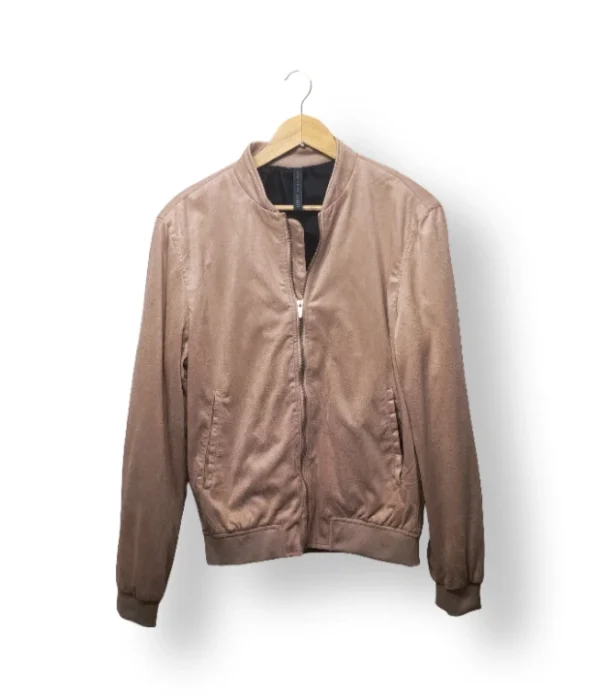 IMG_20251106_183438 Chaqueta bomber de gamuza sintética Zara Man- Talla M