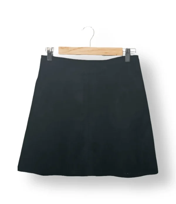 Falda negra Promod tipo gamuza-Talla S