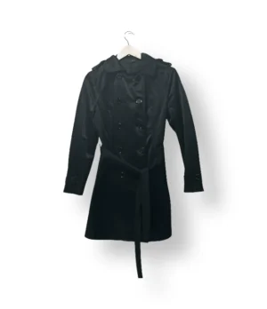 Trench coat negro ligero Dolandy-Talla M