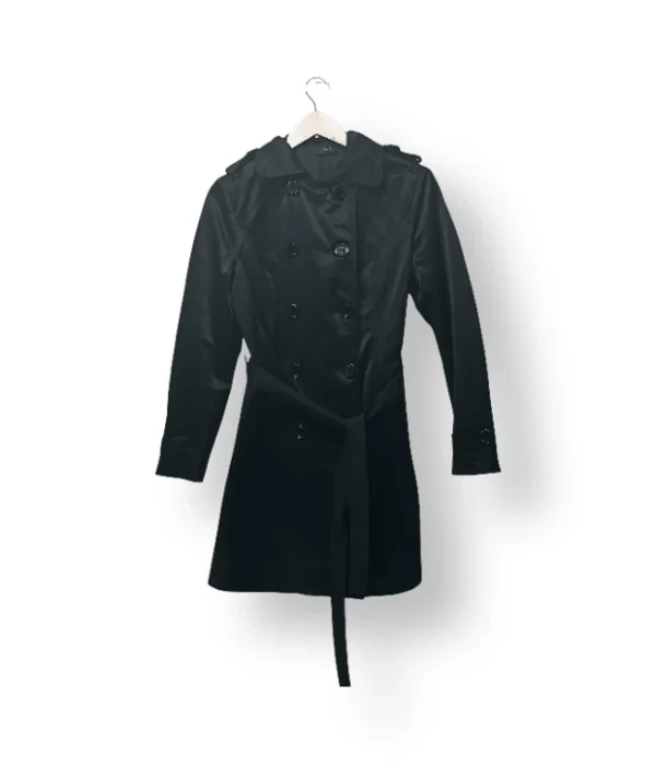 Trench coat negro ligero Dolandy-Talla M