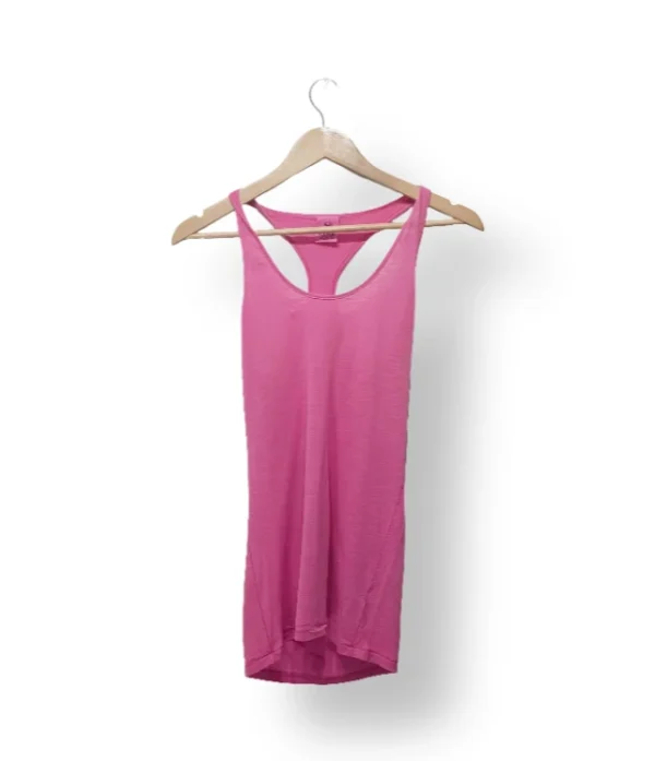 Top deportivo rosado sin mangas-Talla S