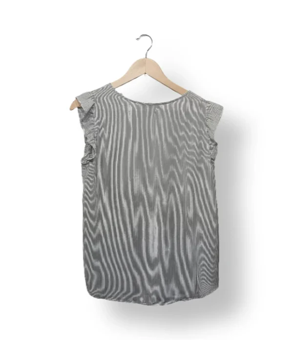 Blusa LOFT rayas finas con botones decorativos – Talla S