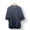 Blusa de lino azul Made in Italy – Talla S/M