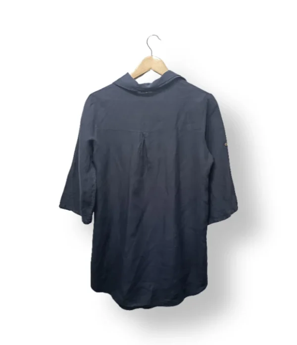 Blusa de lino azul Made in Italy – Talla S/M