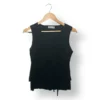 Blusa negra Lineatre con aplicaciones en relieve – Talla M