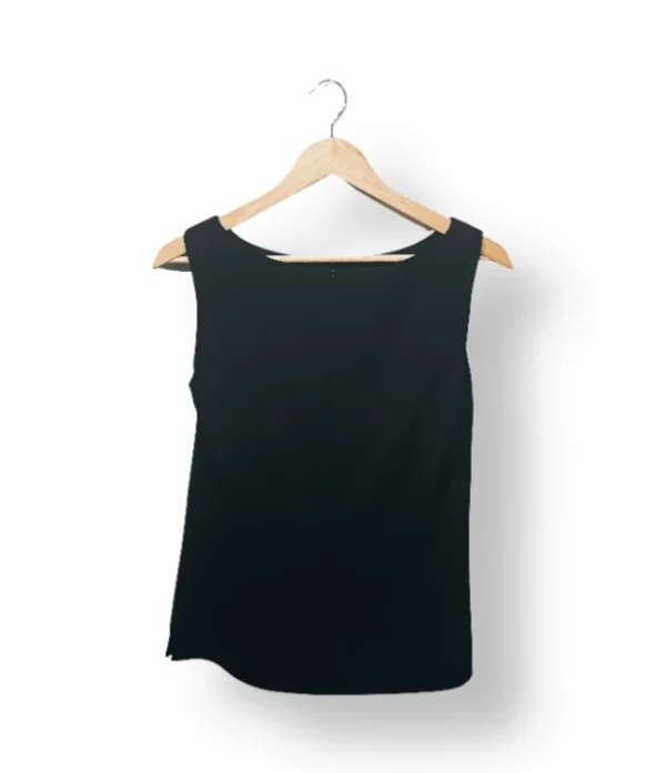 Blusa negra elegante sin mangas – Talla S