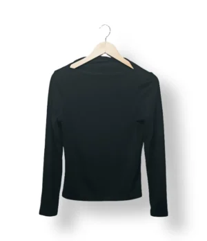 Súeter negro manga larga rib Marquis – Talla S