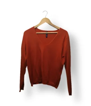 Sweater Marítimo naranja con coderas – Talla M