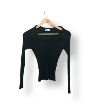 Sweaters negro acanalado MNG – Talla S