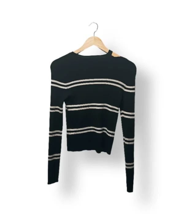 Sweater negro a rayas Americanino – Talla M