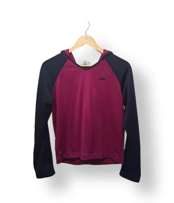 Polerón Delgado Deportivo Bicolor con Capucha – Talla S