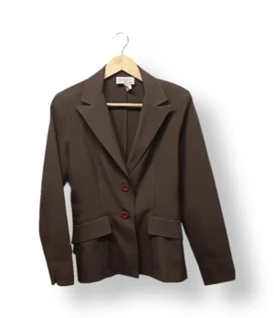 Blazer café con botones rojos XOXO – Talla 40