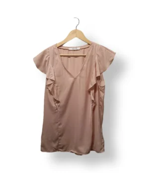 IMG_20251123_200319 Blusa rosa con volantes Promod – Talla L