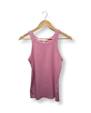 1000046970 Polera Rib Sin Mangas Rosada – Talla L