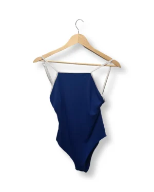 1000046978 Body azul Maria Cher con tirantes cruzados, talla S