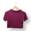 Polera Crop Morada con Cierre – Talla S