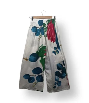 Pantalón Palazzo Estampado Botánico Tiffany – Talla S