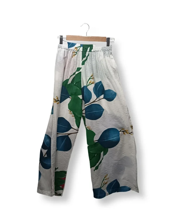 Pantalón Palazzo Estampado Botánico Tiffany – Talla S
