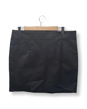 Falda negra efecto cuero Shein, talla XL (44 cm)