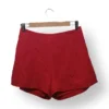 Short calado rojo LA DIOSA de tiro alto, talla S