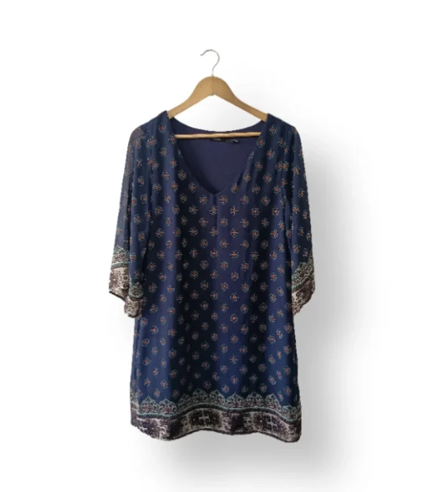 Vestido azul estampado Poetry talla M