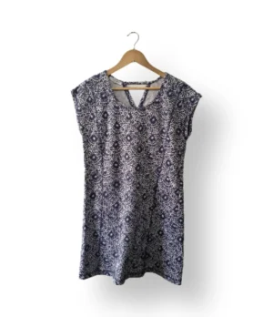 Vestido estampado azul Talbots talla M