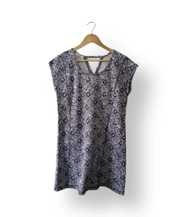 Vestido estampado azul Talbots talla M