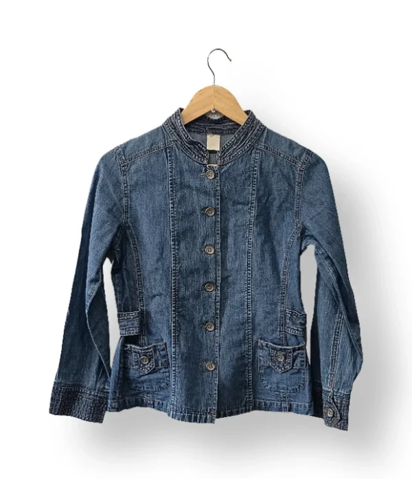 Chaqueta denim delgada estilo militar – Talla S