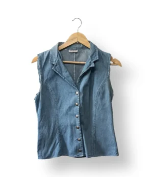 Blusa denim sin mangas Brioche Paris – Talla S/M