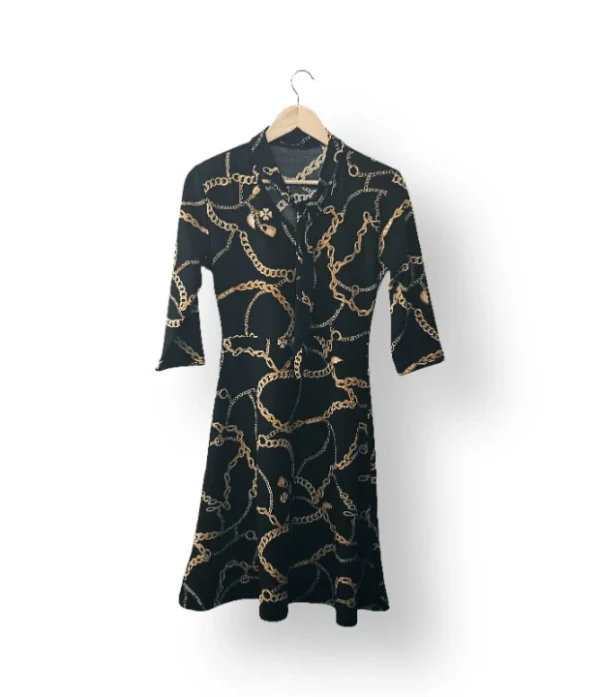Vestido  Woman Fashion estampado cadenas – Talla S