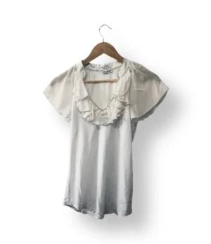 IMG_20251201_134445 Polera EXPRESS Blanca con Volantes – Talla S