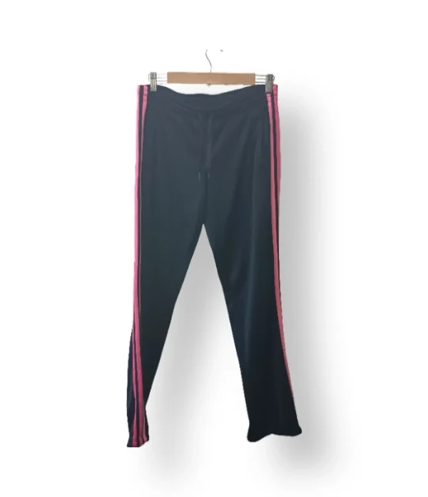Pantalón deportivo negro con franjas fucsia – Talla S