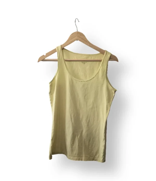 Polera sin mangas Inspired by Simplicity – Amarillo pastel -Talla  S/M