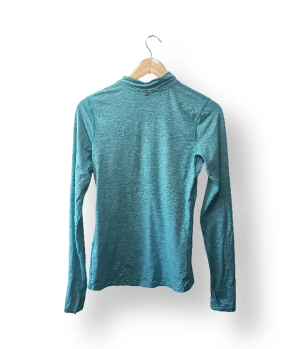 Polerón deportivo Nike Dri-Fit turquesa con cierre medio – Talla XS/S