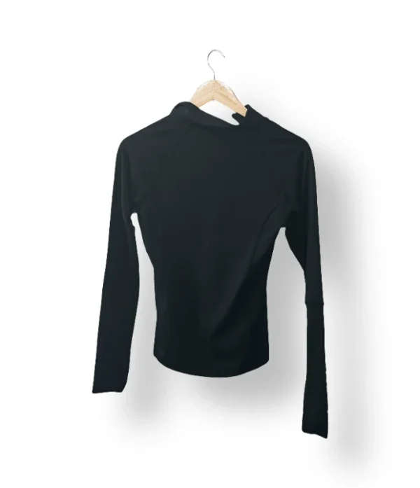 Polerón deportivo Everlast negro con cierre medio – Talla S