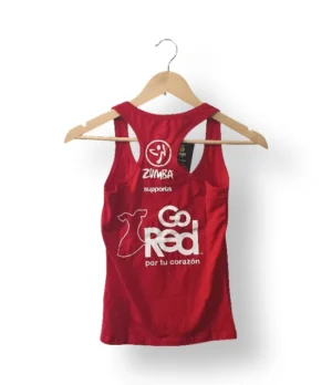 Tank Top Zumba “Party Hearty / Go Red” – Talla XS/S (Nueva con etiqueta)