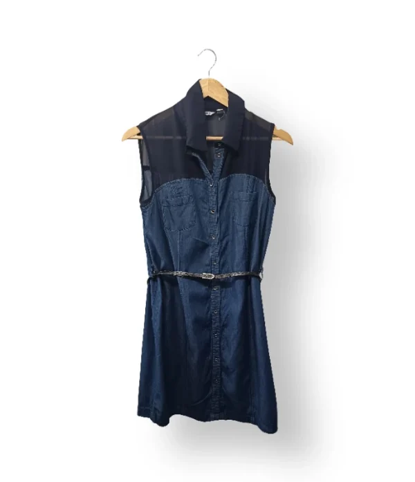 IMG_20251219_145808 Vestido Denim con Gasa Punto Roma Talla M