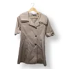 Chaqueta Trench Beige Satinada Yimeiying Talla XS