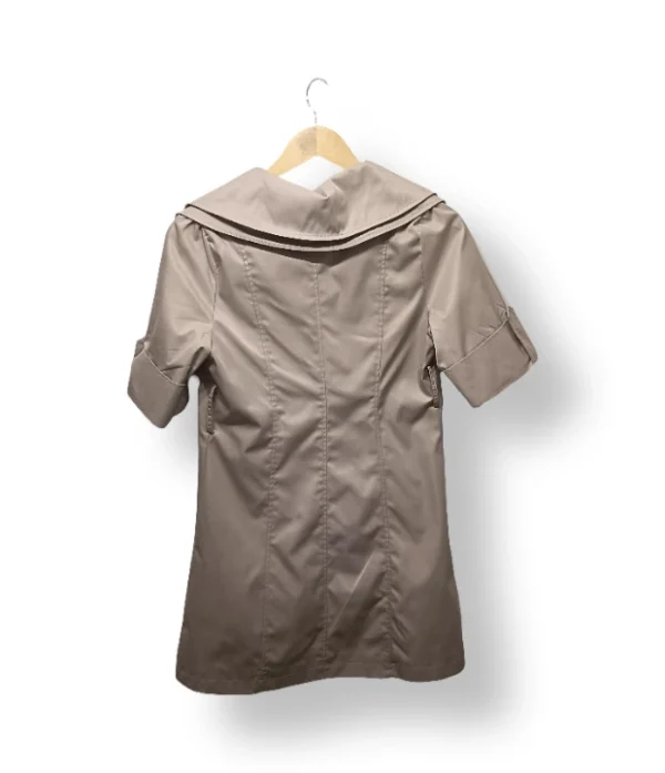 Chaqueta Trench Beige Satinada Yimeiying Talla XS