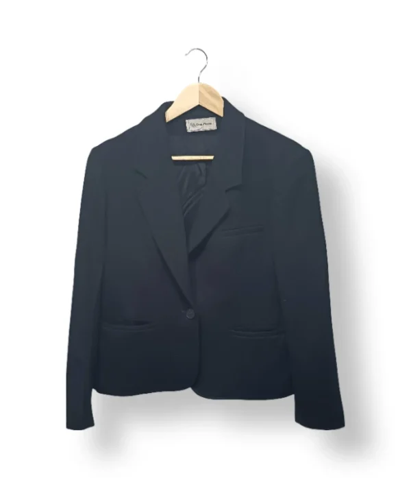 Blazer Negro Clásico Eva Picone – 80% Lana – Talla L