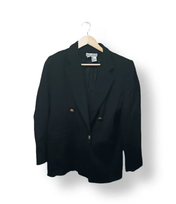 Blazer Negro 100% Lana STEPHANIE ANDREWS-TALLA L