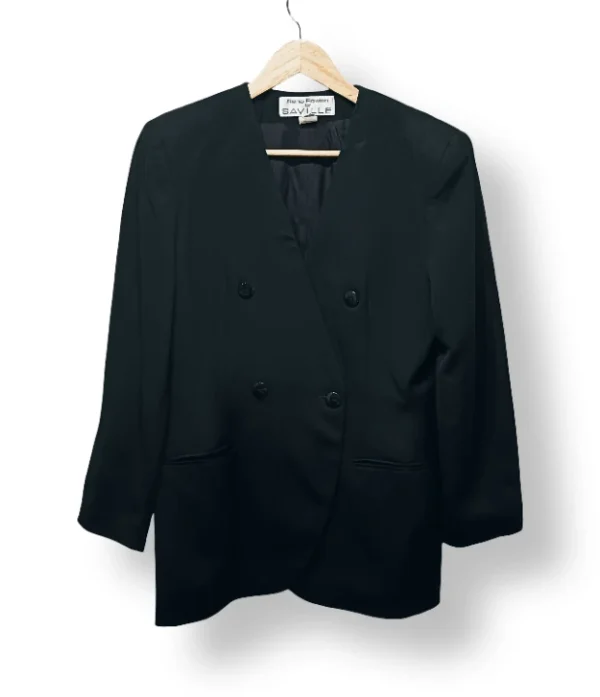 Blazer Negro Vintage Rena Rowan for Saville – Talla L/XL
