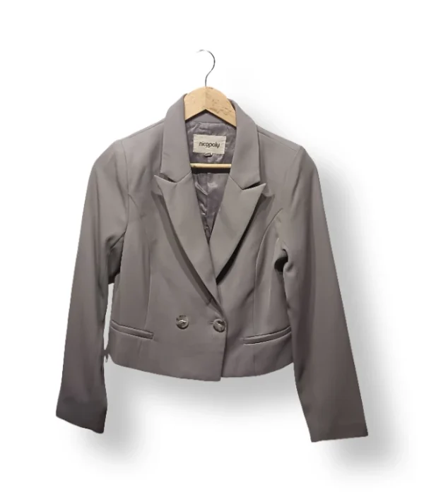 Blazer Crop Gris Nicopoly – Talla S