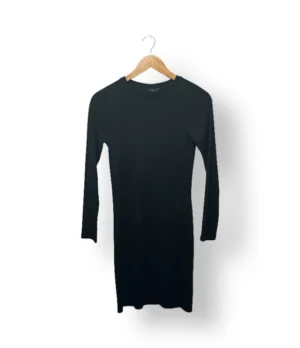 IMG_20260401_200900 Vestido Negro Minimalista Manga Larga Talla 40