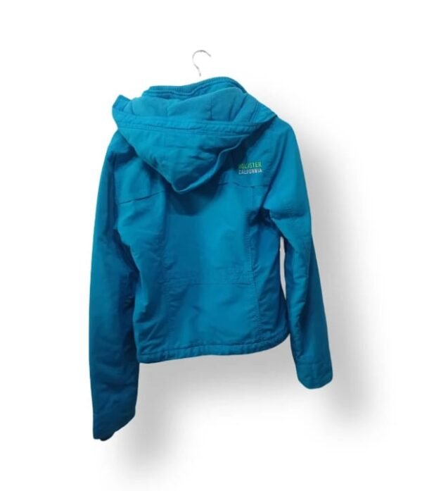 Chaqueta con Capucha Azul Turquesa – Hollister – Talla 14-16 Años